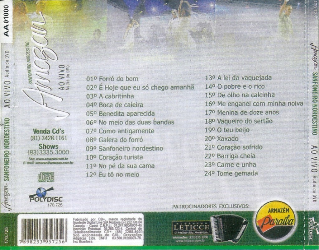 Cd Amazan Ao Vivo Gravado Na Vaquejada Do Parque Maria Da Luz