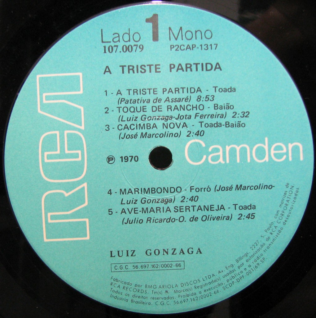 Luiz Gonzaga A Triste Partida Forró em Vinil